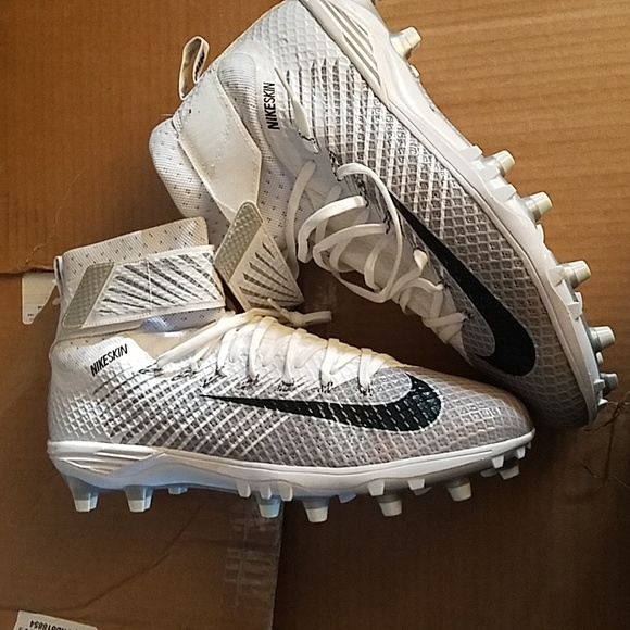 Nike Force Lunarbeast Elite TD Football Cleats Size 14.5 White/Silver 779422-100 - Picture 2 of 12